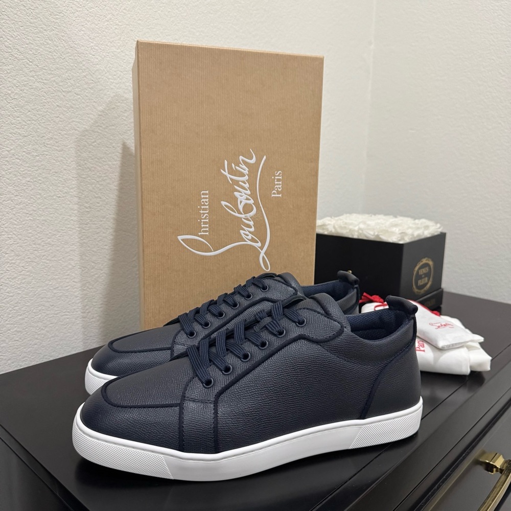 Christian Louboutin Rantulow Orlato Leather Marine Navy 42.5